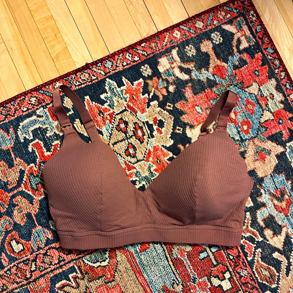 Ribbed Cotton Maternity & Nursing Bra | Twilight - Busty (E-I) / XL